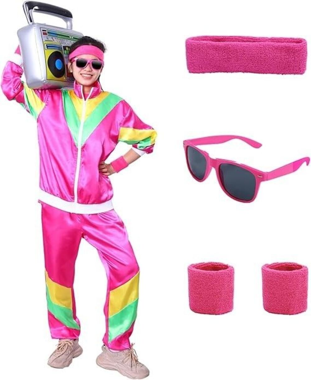 80's Tracksuit Adult Small Unisex Retro Disco Hip Hop Halloween Costume